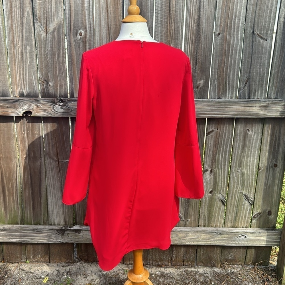 Joseph Ribkoff red sheath dress, bell sleeves, size 10 - Picture 8 of 9